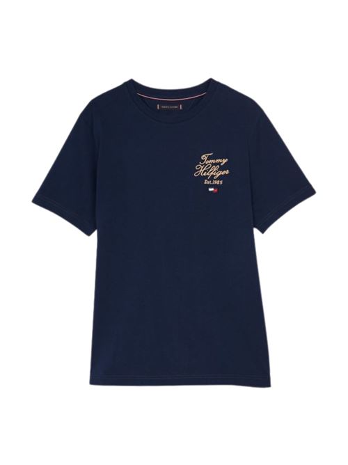 T-shirt 1985 script logo blu Tommy Hilfiger | MW0MW38334DAF